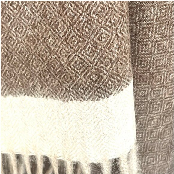 ARTZNL 100% Baby Alpaca ECO Throw Undyed Blanket Large Brown All Season Luxury - Picture 6 of 12